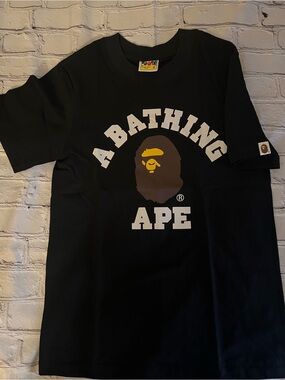 A Bathing Ape Classic Logo Short Sleeve Tee - Black